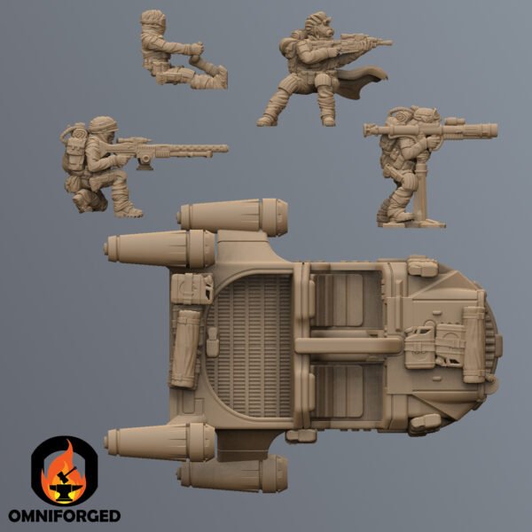 SQM0004 Thumb Parts Star Wars Legion Shatterpoint Miniature Mini Desert Speeder Vehicle Squamous