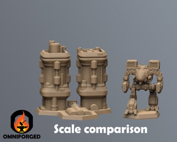 ScaleThumb Scifi Cityscape Battletech Terrain Building 6mm Hex Resinant