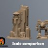 Scifi Cityscape Battletech Terrain Building 6mm Hex Resinant