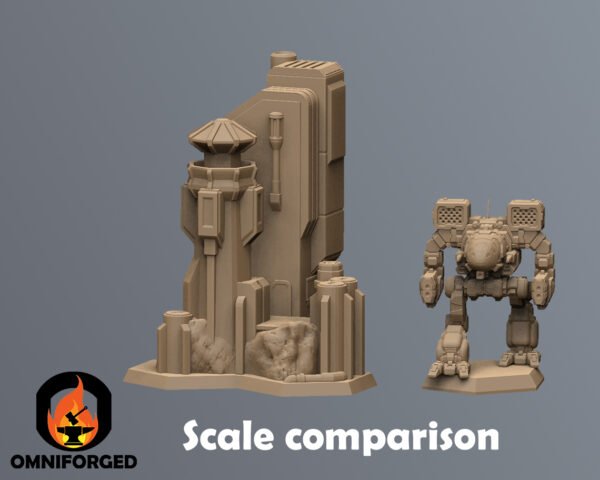 ScaleThumb Scifi Cityscape Battletech Terrain Building 6mm Hex Resinant