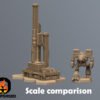 Scifi Cityscape Battletech Terrain Building 6mm Hex Resinant