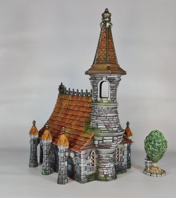 Saggy Bottom Chapel 3D Printed Wargaming Terrain Dungeons and Dragons DnD