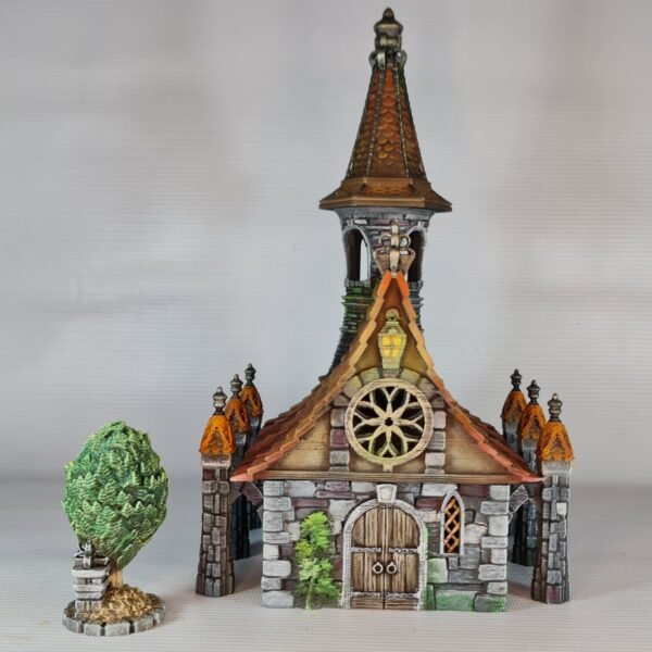 Saggy Bottom Chapel 3D Printed Wargaming Terrain Dungeons and Dragons DnD
