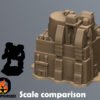 RNT0025-Scale Scifi Commercial Complex Battletech Terrain Building Terrain 6mm Hex Resinant