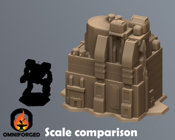 RNT0025-Scale Scifi Commercial Complex Battletech Terrain Building Terrain 6mm Hex Resinant