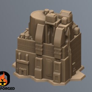 RNT0025-Thumb Scifi Commercial Complex Battletech Terrain Building Terrain 6mm Hex Resinant