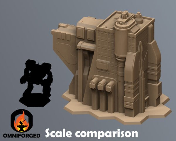 RNT0026-Scale Scifi Commercial Complex Battletech Terrain Building Terrain 6mm Hex Resinant