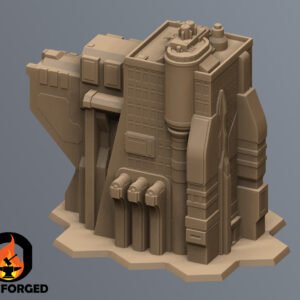 RNT0026-Thumb Scifi Commercial Complex Battletech Terrain Building Terrain 6mm Hex Resinant