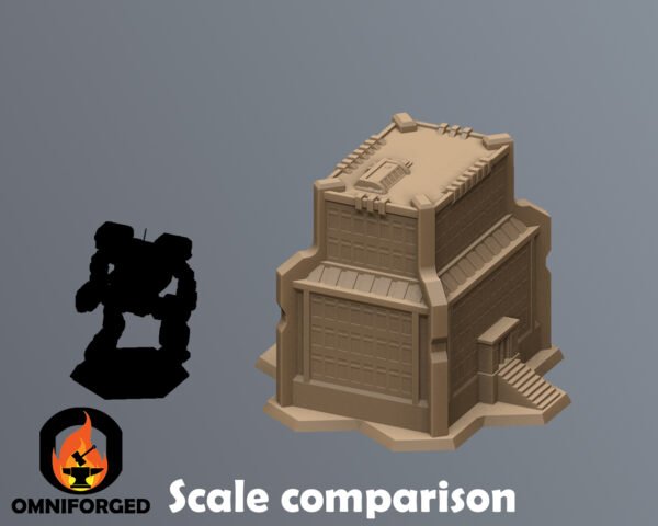 RNT0027-Scale Scifi Commercial Complex Battletech Terrain Building Terrain 6mm Hex Resinant