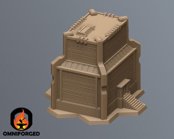 RNT0027-Thumb Scifi Commercial Complex Battletech Terrain Building Terrain 6mm Hex Resinant