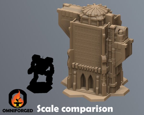 RNT0028-Scale Scifi Commercial Complex Battletech Terrain Building Terrain 6mm Hex Resinant