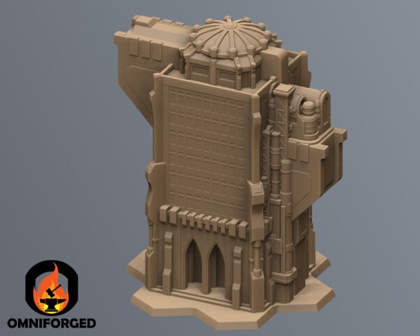 RNT0028-Thumb Scifi Commercial Complex Battletech Terrain Building Terrain 6mm Hex Resinant