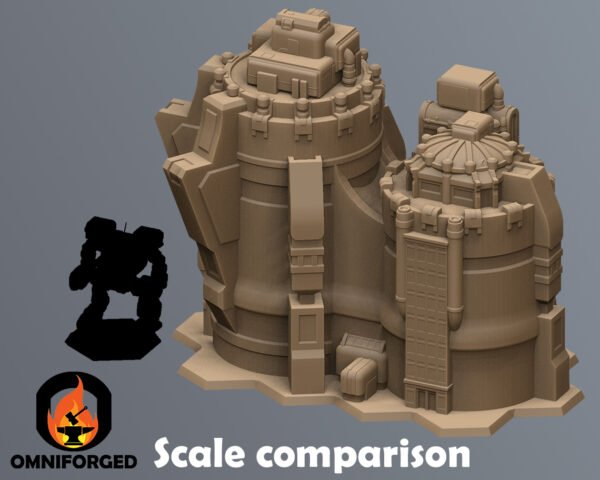 Scifi Commercial Complex Battletech Terrain Building Terrain 6mm Hex Resinant