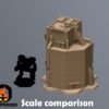 RNT0033-Scale Scifi Commercial Complex Battletech Terrain Building Terrain 6mm Hex Resinant