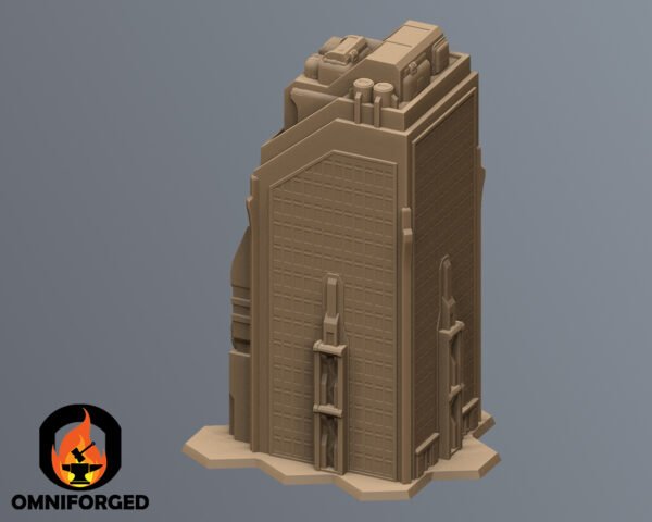 RNT0034-Thumb Scifi Commercial Complex Battletech Terrain Building Terrain 6mm Hex Resinant