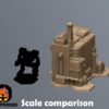 RNT0035-Scale Scifi Commercial Complex Battletech Terrain Building Terrain 6mm Hex Resinant