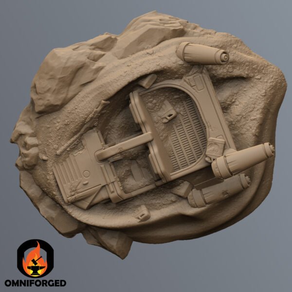 SQM0015 Top Star Wars Legion Crashed Desert Speeder Terrain