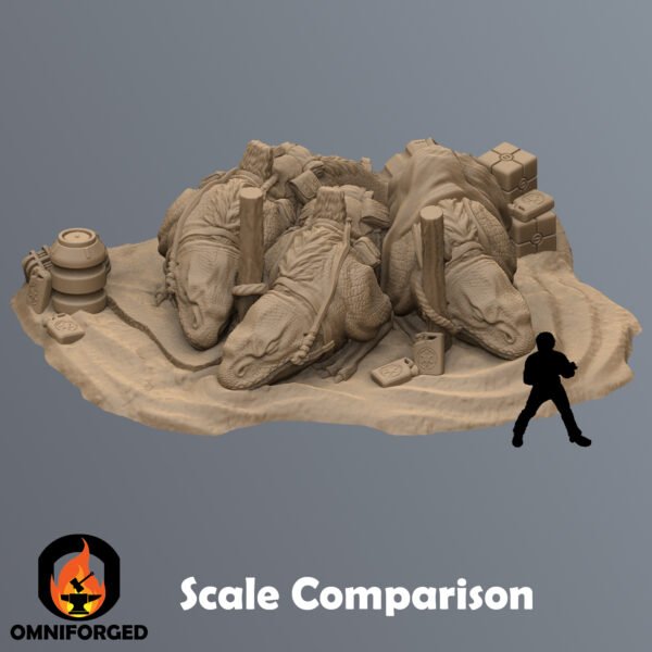SQM0016 Scale Star Wars Legion Desert Dewback Camp Terrain