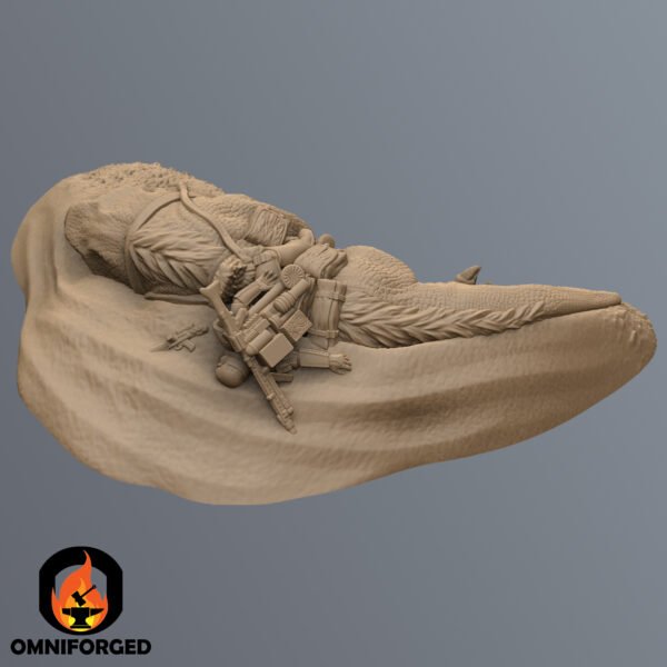 Star Wars Legion Dead Desert Dewback with Rider Terrain