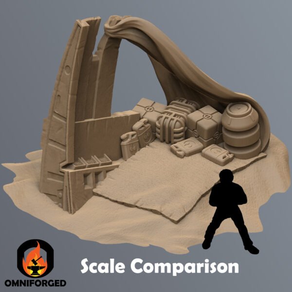Star Wars Legion Small Desert Fuselage Camp Terrain