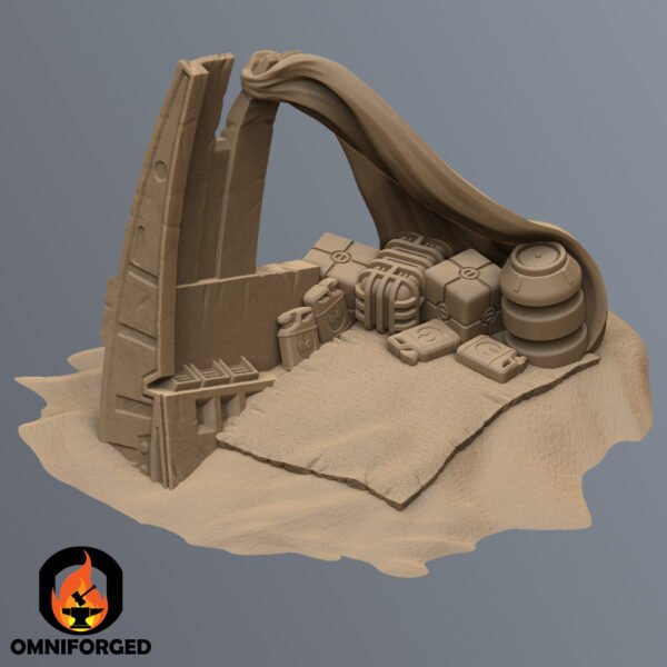 Star Wars Legion Small Desert Fuselage Camp Terrain