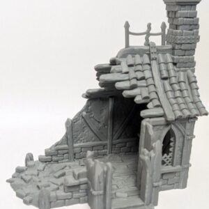 Medieval Cottage House Ruin Wargaming Terrain Dungeons and Dragons DnD