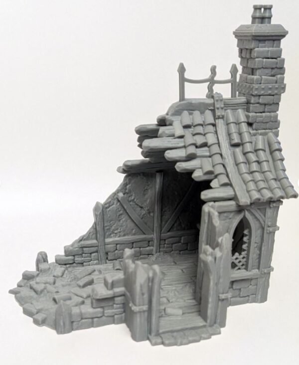 image01 Medieval Cottage House Ruin Wargaming Terrain Dungeons and Dragons DnD