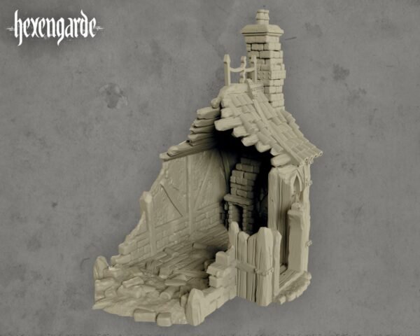 image08 Medieval Cottage House Ruin Wargaming Terrain Dungeons and Dragons DnD